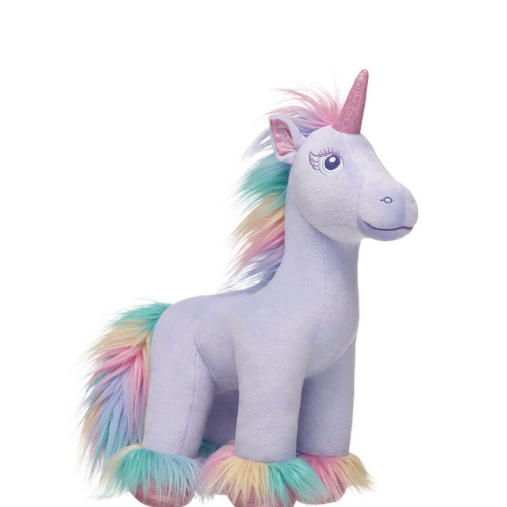 Build-A-Bear TWILIGHT SPARKLE purple Unicorn with Rainbow Mane.